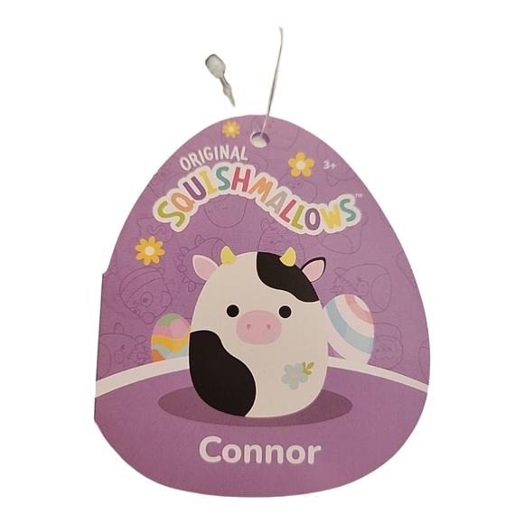 NWT Squishmallows 14" Connor the Cow With Flower Plush Easter Exclusive - Picture 2 of 4